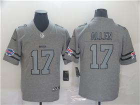 Buffalo Bills #17 Josh Allen Gray Gridiron Gray Limited Jersey