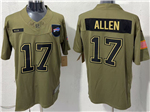 Buffalo Bills #17 Josh Allen Olive 2025 Salute To Service Limited Jersey