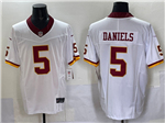 Washington Commanders #5 Jayden Daniels Alternate White Vapor F.U.S.E. Limited Jersey
