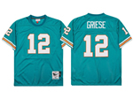 Miami Dolphins #12 Bob Griese 1972 Throwback Aqua Jersey