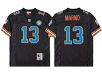 Miami Dolphins #13 Dan Marino 1990 Throwback Black Jersey