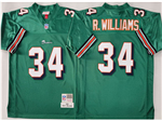Miami Dolphins #34 Ricky Williams 2002 Throwback Aqua Jersey