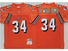 Miami Dolphins #34 Ricky Williams 2002 Throwback Orange Jersey