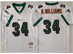 Miami Dolphins #34 Ricky Williams 2002 Throwback White Jersey