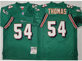 Miami Dolphins #54 Zach Thomas 2004 Throwback Aqua Jersey