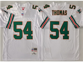 Miami Dolphins #54 Zach Thomas 2004 Throwback White Jersey