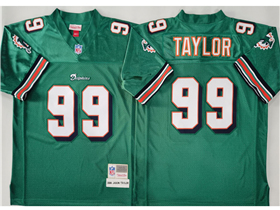 Miami Dolphins #99 Jason Taylor 2006 Throwback Aqua Jersey
