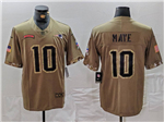 New England Patriots #10 Drake Maye 2022 Olive Salute To Service Limited Jersey