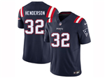 New England Patriots #32 TreVeyon Henderson Navy Vapor F.U.S.E. Limited Jersey
