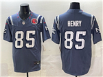 New England Patriots #85 Hunter Henry Storm Blue Rivalries Vapor F.U.S.E. Limited Jersey