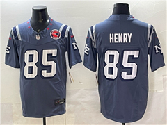 New England Patriots #85 Hunter Henry Storm Blue Rivalries Vapor F.U.S.E. Limited Jersey