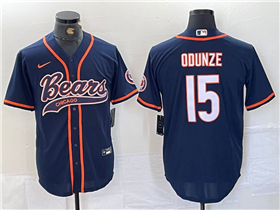 Chicago Bears #15 Rome Odunze Navy Baseball Limited Jersey