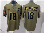 Chicago Bears #18 Caleb Williams Olive 2025 Salute To Service Limited Jersey