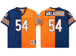 Chicago Bears #54 Brian Urlacher Throwback Split Navy Blue/Orange Jersey