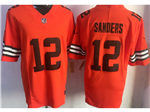 Cleveland Browns #12 Shedeur Sanders Orange Vapor F.U.S.E. Limited Jersey