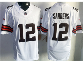 Cleveland Browns #12 Shedeur Sanders White Vapor F.U.S.E. Limited Jersey