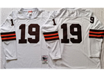 Cleveland Browns #19 Bernie Kosar 1986 Throwback White Jersey
