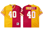 Tampa Bay Buccaneers #40 Mike Alstott Throwback Split Orange/Red Jersey
