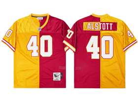 Tampa Bay Buccaneers #40 Mike Alstott Throwback Split Orange/Red Jersey