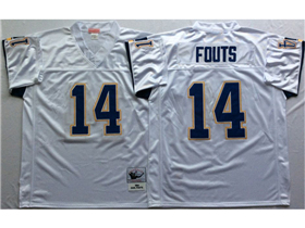 San Diego Chargers #14 Dan Fouts Throwback White Jersey