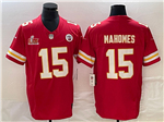 Kansas City Chiefs #15 Patrick Mahomes Red Super Bowl LIX F.U.S.E. Limited Jersey