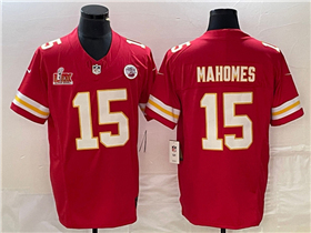 Kansas City Chiefs #15 Patrick Mahomes Red Super Bowl LIX F.U.S.E. Limited Jersey