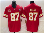 Kansas City Chiefs #87 Travis Kelce Red Super Bowl LIX F.U.S.E. Limited Jersey