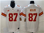 Kansas City Chiefs #87 Travis Kelce White Super Bowl LIX F.U.S.E. Limited Jersey