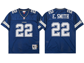Dallas Cowboys #22 Emmitt Smith 1996 Throwback Blue Jersey