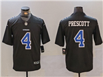 Dallas Cowboys #4 Dak Prescott Black Fashion Limited Jersey
