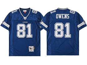 Dallas Cowboys #81 Terrell Owens 2007 Throwback Blue Jersey
