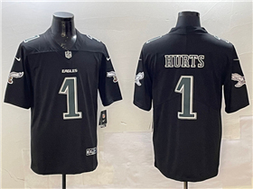 Philadelphia Eagles #1 Jalen Hurts Black Fashion Limited Jersey