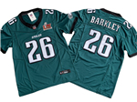 Philadelphia Eagles #26 Saquon Barkley Green Super Bowl LIX F.U.S.E. Limited Jersey