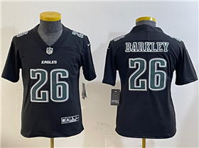Philadelphia Eagles #26 Saquon Barkley Youth Black Fashion Limited Jersey