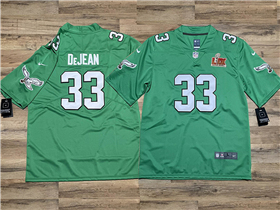 Philadelphia Eagles #33 Cooper DeJean Kelly Green Super Bowl LIX Limited Jersey
