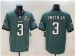 Philadelphia Eagles #3  Nolan Smith Jr. Green Super Bowl LIX Limited Jersey