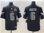 Philadelphia Eagles #6 DeVonta Smith Black Fashion Super Bowl LIX Limited Jersey