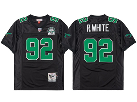 Philadelphia Eagles #92 Reggie White 1992 Throwback Black Jersey