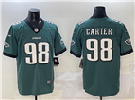 Philadelphia Eagles #98 Jalen Carter Green Vapor Limited Jersey