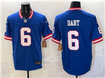 New York Giants #6 Jaxson Dart Royal Classic Vapor F.U.S.E. Limited Jersey