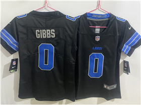 Detroit Lions #0 Jahmyr Gibbs Youth Black Vapor F.U.S.E. Limited Jersey