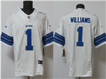Detroit Lions #1 Jameson Williams White Vapor F.U.S.E. Limited Jersey