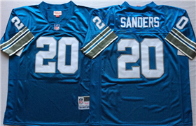 Detroit Lions #20 Barry Sanders 1996 Throwback Light Blue Jersey