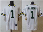 Green Bay Packers #1 Micah Parsons White Vapor F.U.S.E. Limited Jersey