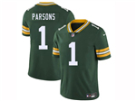 Green Bay Packers #1 Micah Parsons Green Vapor Limited Jersey