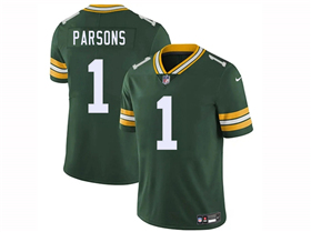 Green Bay Packers #1 Micah Parsons Green Vapor Limited Jersey