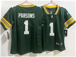 Green Bay Packers #1 Micah Parsons Youth Green Vapor Limited Jersey