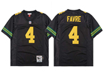 Green Bay Packers #4 Brett Favre 1996 Throwback Black Jersey