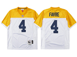 Green Bay Packers #4 Brett Favre 1994 Throwback White/Gold Jersey