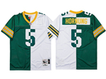 Green Bay Packers #5 Paul Hornung 1961 Throwback Split Green/White Jersey